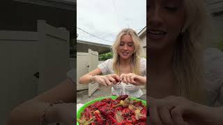 MADISON AND CALLEY BLUE ROCK PAPER SCISSORS EAT! COLLAB 🦞 #Crawfish #crawfishboil