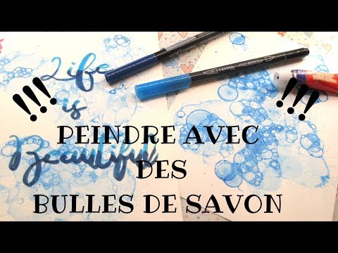 PEINDRE AVEC DES BULLES DE SAVONS ???!!!  SOAP PAINTING DIY - TUTO