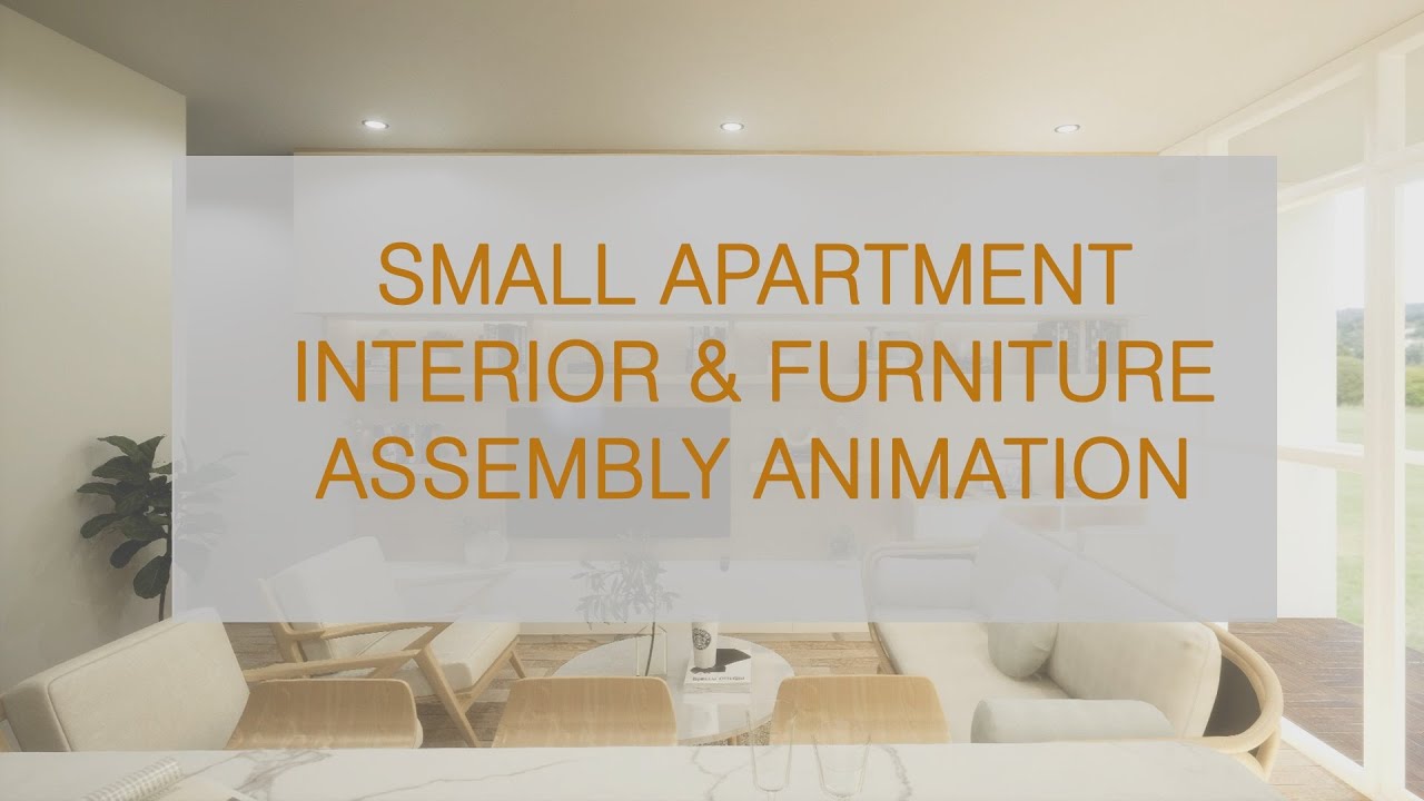Modern and Minimal Interior Design and Furniture Assembly 3D Animation ...
