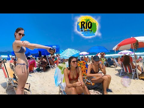 Leblon 🇧🇷 Beach Rio de Janeiro Brasil 2021 Beach Walk