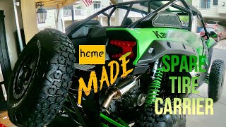 UTV Spare tire carrier KRX1000 TURBO!! HOME MADE⚡️ by DobleU 09 2,146 views 2 years ago 7 minutes, 14 seconds