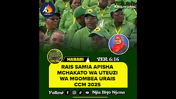 Rais Samia Apisha Mchakato Wa Uteuzi Mgombea Urais CCM 2025 
