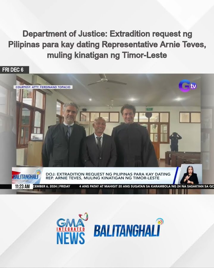 Department of Justice - Extradition request ng Pilipinas para kay dating... | Balitanghali