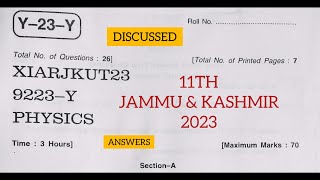 jkbose 11th todays physics paper |jammu and kashmir| jkbose class 11th physics paper 2023| soft zone screenshot 4