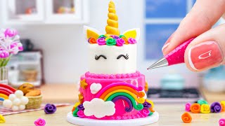Easy Miniature Pink Unicorn Cake Decorating With Fondant - Wonderful Tiny Cake Ideas Of Mini Tasty by Mini Tasty 75,461 views 9 months ago 4 minutes, 10 seconds