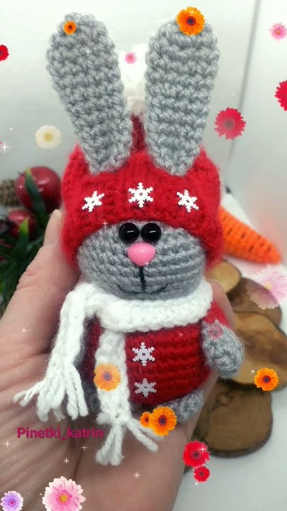 Вязаный зайчик #вязаниекрючком #handmade #игрушка #хобби #зайчик # ...