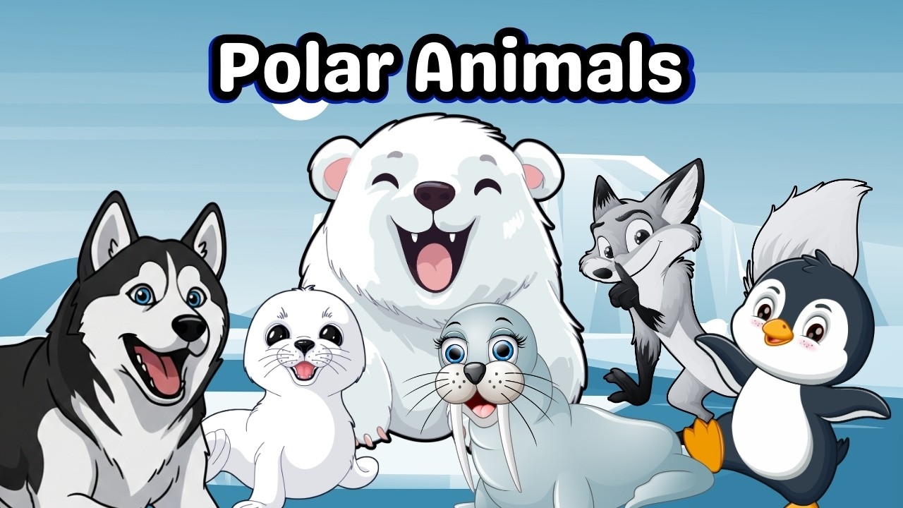 Arctic Animals for Kids! ❄️|  Learn 18 Amazing Polar Animals Names & Fun Facts