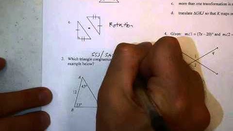 Geometry Unit 2 Review #1 2 3 Congruence From Transformations