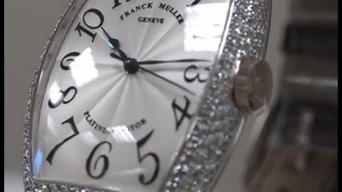 Franck Muller Cintre Curvex with Factory Diamond Case in White Gold