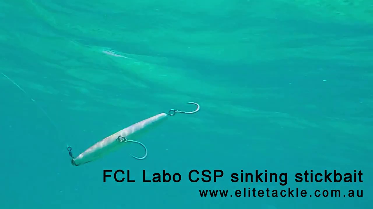 FCL Labo CSP Sinking Stickbait underwater video with Elite Tackle