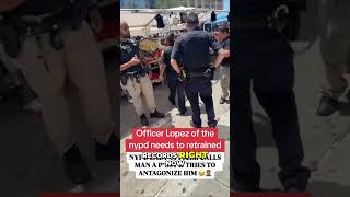 NYPD Officer Lopez's Aggressive Tactics Exposed! #shorts