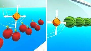 Swing Slice Game! Satisfying and relaxing ASMR slicing video