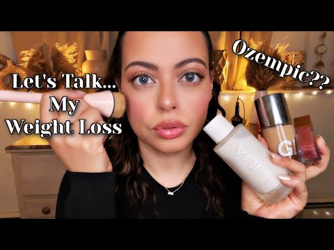 ASMR| My Weight Loss - Get Ready With Me & Candid Chit Chat  (Tapping, Makeup Sounds, Lid Sounds)