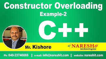 Constructor Overloading Example-2 | C++ Tutorial | Mr. Kishore