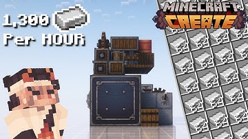 The NEW ULTIMATE CREATE IRON FARM (No Villagers) 1,300 IRON PER HOUR! |  Create Mod 0.5.1.f TUTORIAL