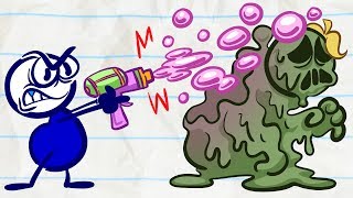 Pencilmate's Soap BATTLE! | Animated Cartoons Characters | Animated Short Films