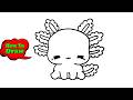 🎨 How to Draw a Cute Axolotl | Easy Drawing for Kids 🖍️
