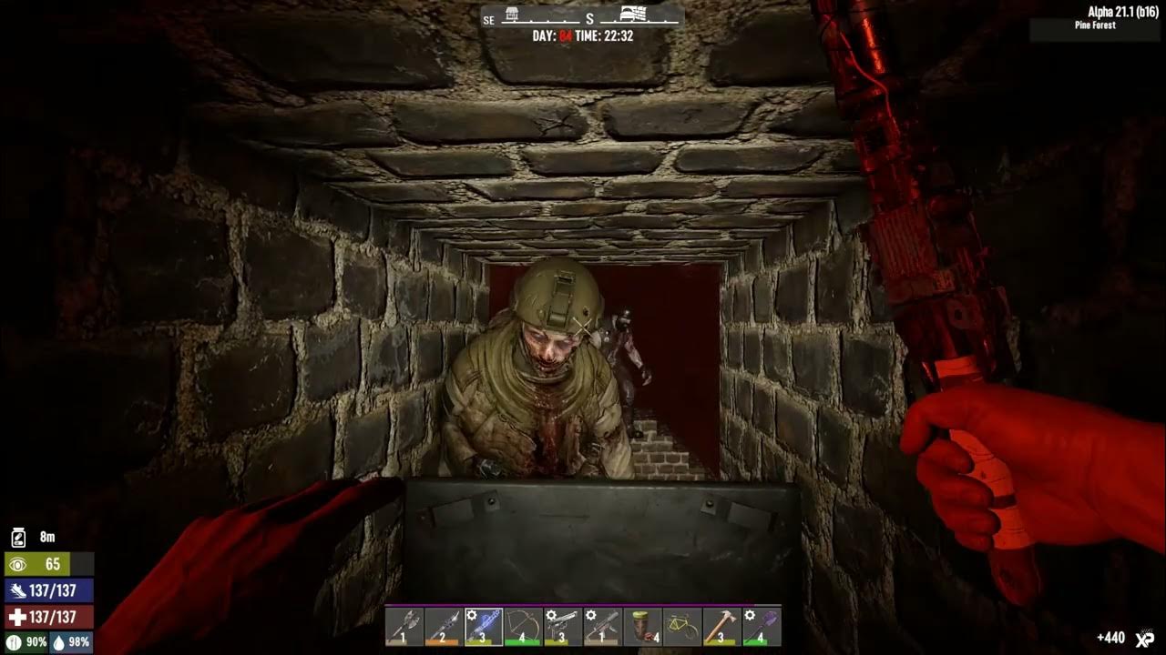 7 days to die, trying a melee death tunnel... YouTube