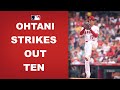 Shohei Ohtani finishes his last start at home with 10 Ks and 0 BB!