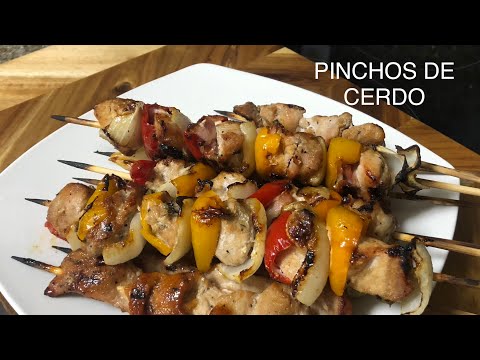 Brochetas de cerdo Grilled pork skewers pinchos #food