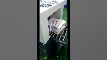 Side pushing type food box carton film wrapping shrinking sealing packing machine