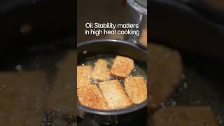 Why does oil stability matter in high-heat cooking?