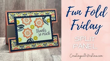 Fun Fold Friday Split Panel Card