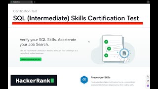 Прохожу сертификацию по SQL на HackerRank. Уровень Intermediate