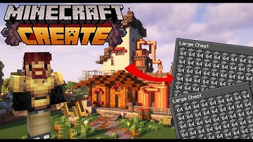 I built an ANDESITE farm in Minecraft Create Mod!