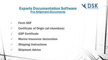 Exports Documentation Software