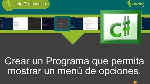 sentencia case -- visualStudio c#(mostrar un menu de opciones)