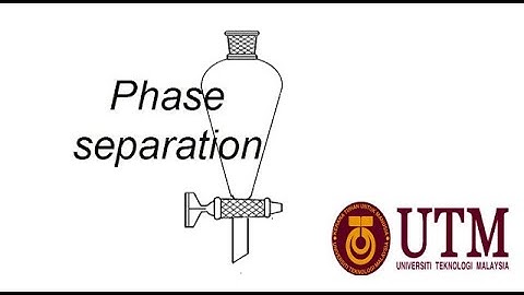 Phase separation by using separatory funnel