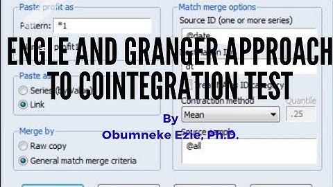 EViews: Engle and Granger Approach to Cointegration Test (Estimation and Interpretation)