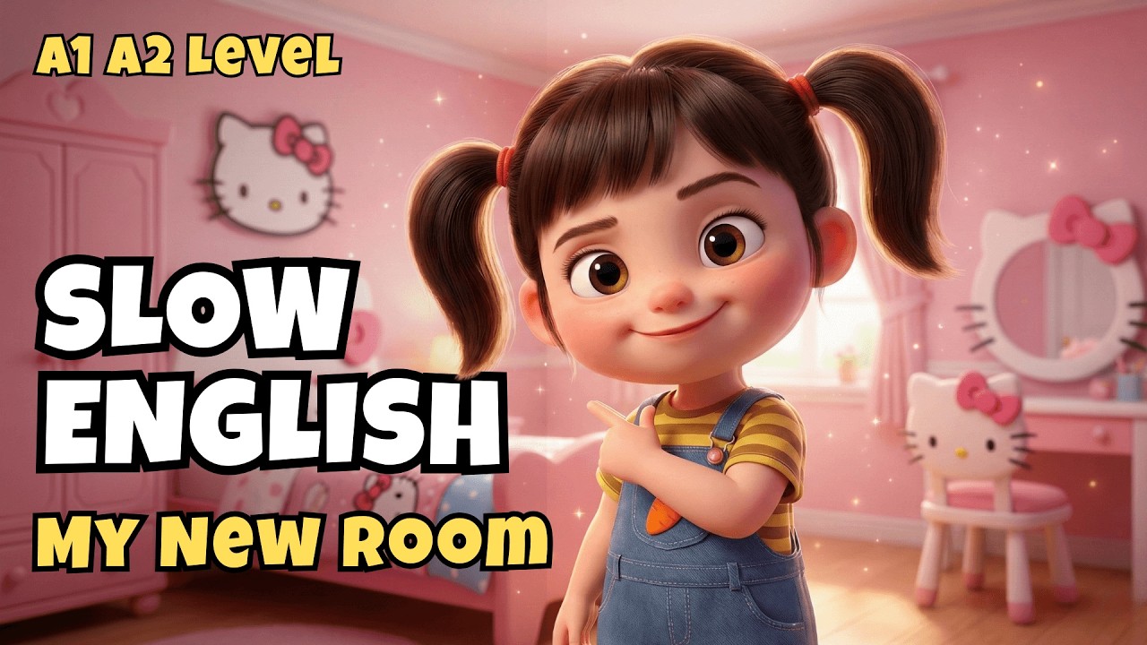 Help Me Decorate My Room - Easy English Listening Practice Story ( A1 A2 )