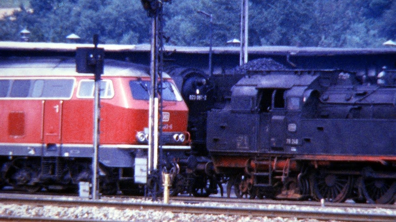 Eisenbahn in Rottweil 1974 - Last Prussian Steam Locomotives Class 38 & 78
