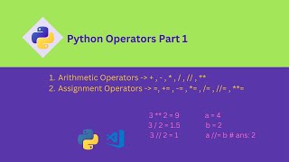 Python Operators Part 1