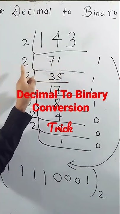 Decimal to Binary Conversion Trick - YouTube