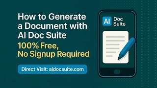 Famous How to Generate a Document with AI Doc Suite's AI Document Generator Net Worth