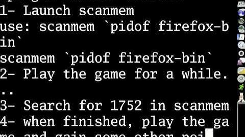 scanmem: cheat engine for linux