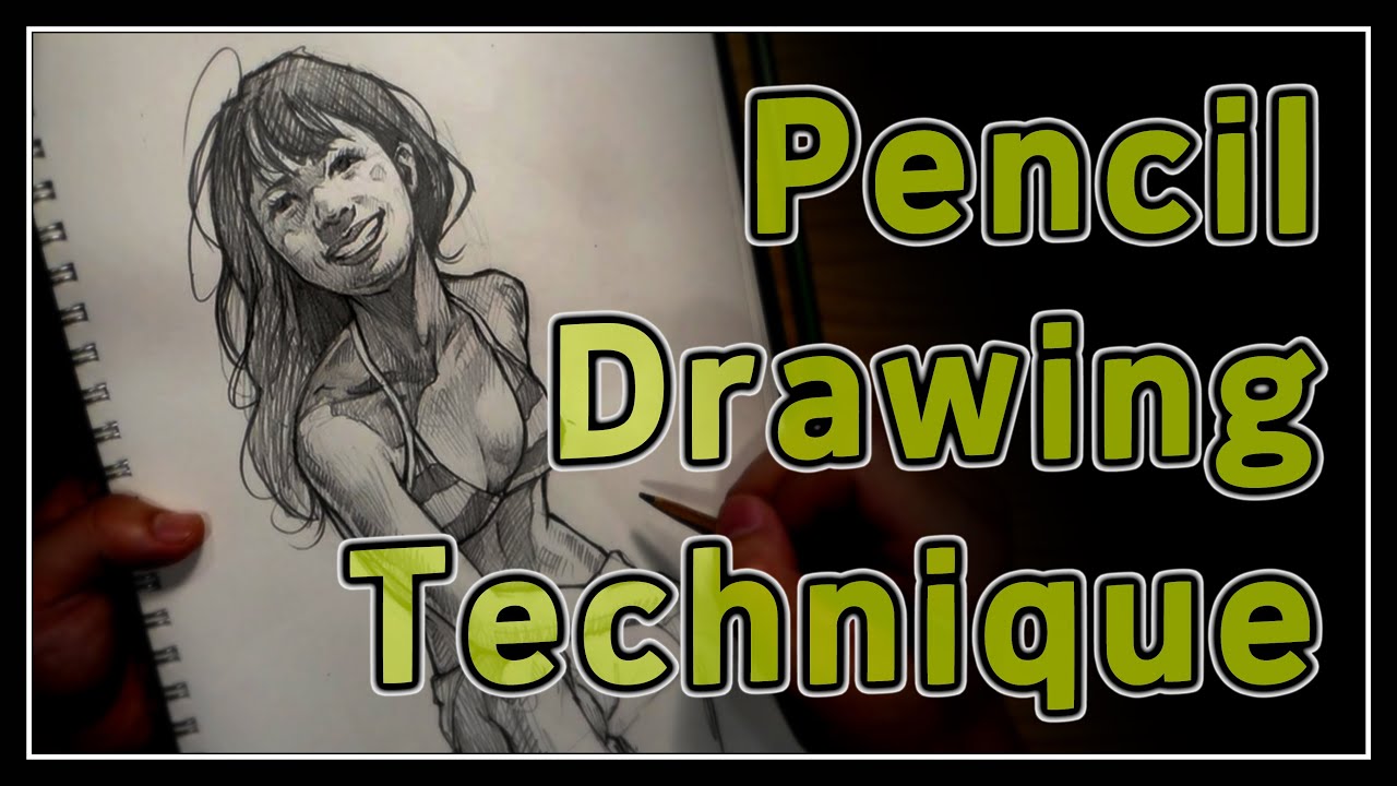 Pencil Drawing Technique. / Female Figure. / Drawing process. - YouTube