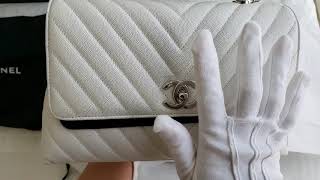 Bag of the Day 66: CHANEL Coco Handle in Regular Caviar Pearl White Iridescent #bagoftheday
