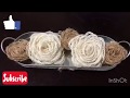 Farmhouse burlap flowers diy