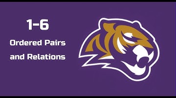 1-6 Ordered Pairs and Relations