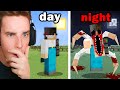 Minecraft but it turns scary at night