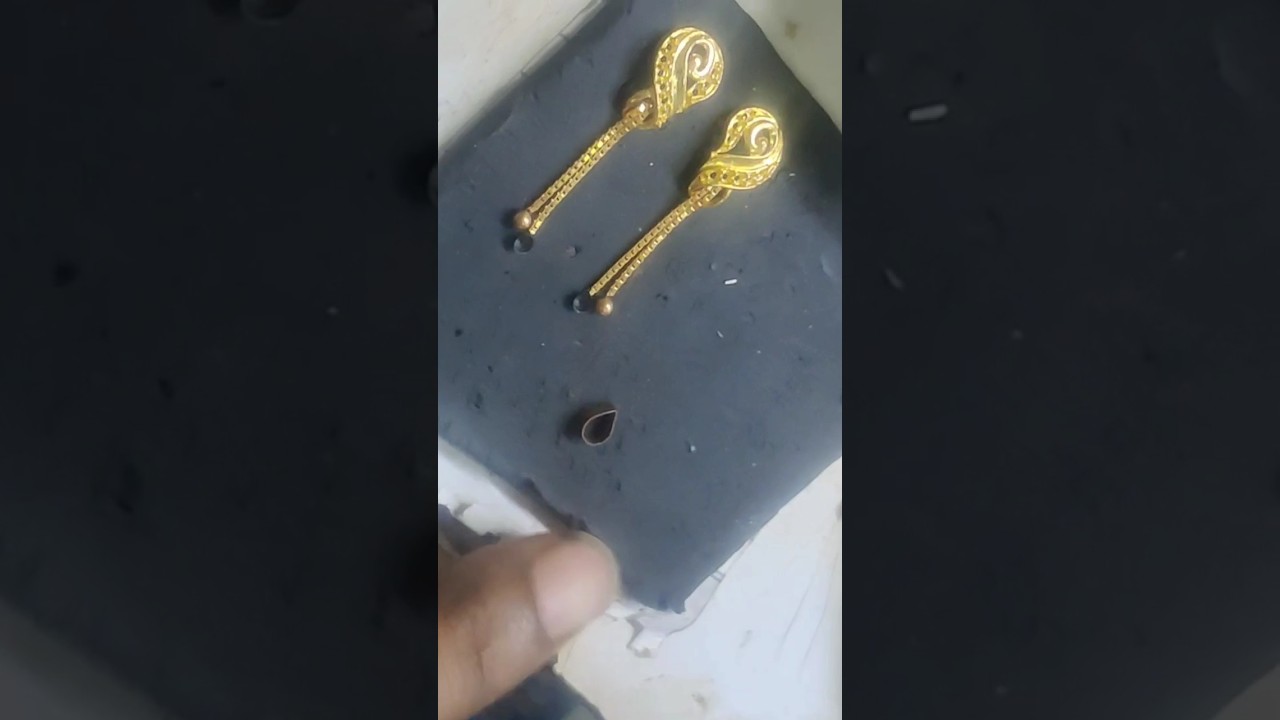 how to make gold earrings making gold earrings gold work YouTube