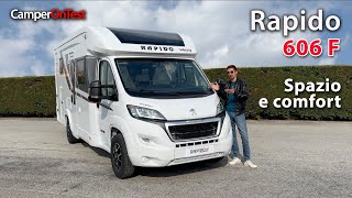 Rapido 606 F: massima vivibilità interna e garage senza eccedere nelle dimensioni