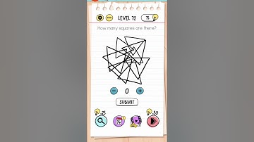 Brain Test Tricky Puzzles Level 72 Answer | How many squares are there?