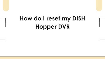 How do I reset my DISH Hopper DVR