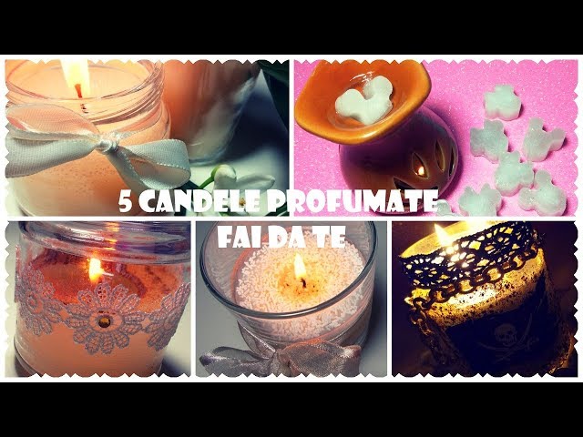 5 CANDELE PROFUMATE Fai Da Te utilizzando l'AROMA per DOLCI e CREME 