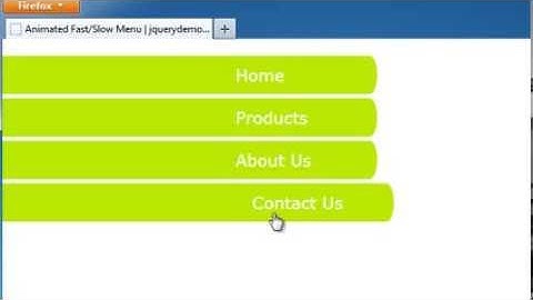 jQuery Animated Vertical Fast/Slow Menu